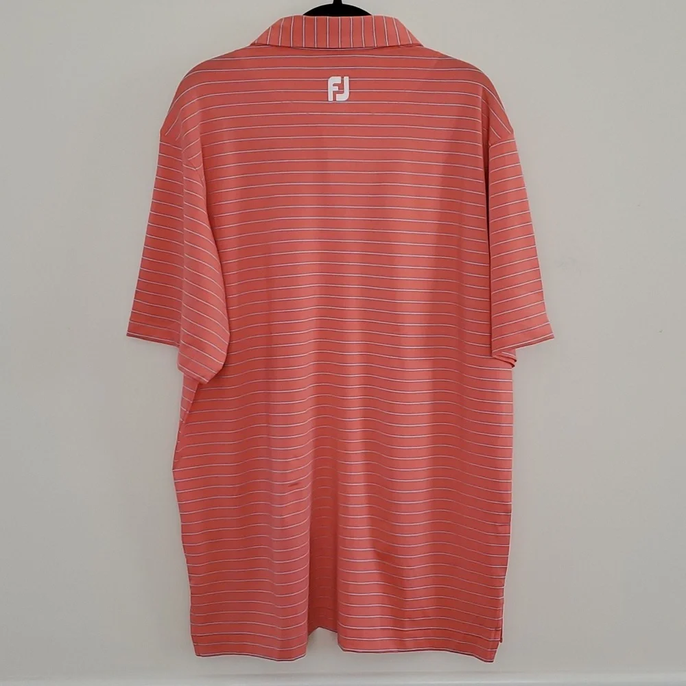 Footjoy Golf Shirt - Triple Pinstripe - Picture 5 of 7